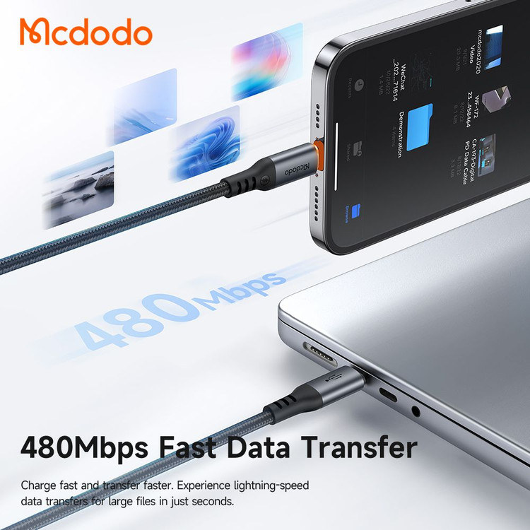 کابل USB-C به لایتنینگ مک دودو مدلCa-0870 طول 1 متر