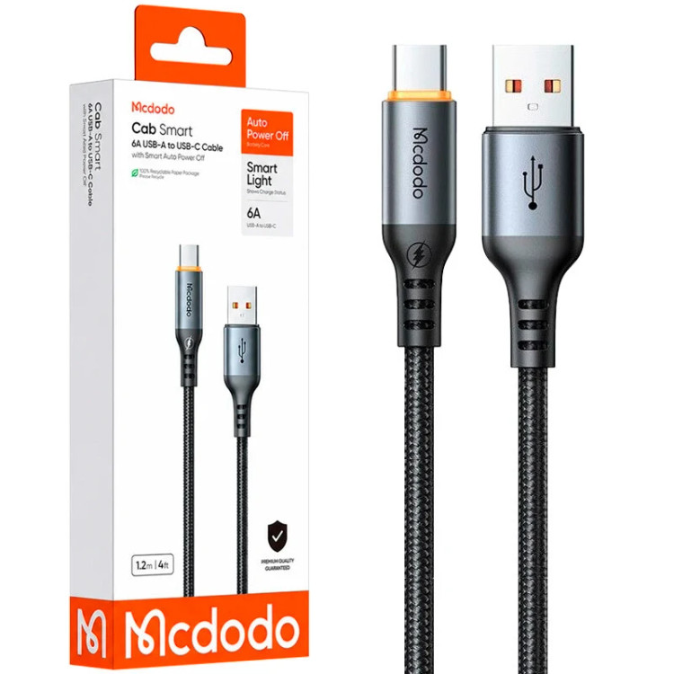 کابل تایپ سی فست شارژ 6 آمپر مک دودو CA-057 طول 1.2 متر