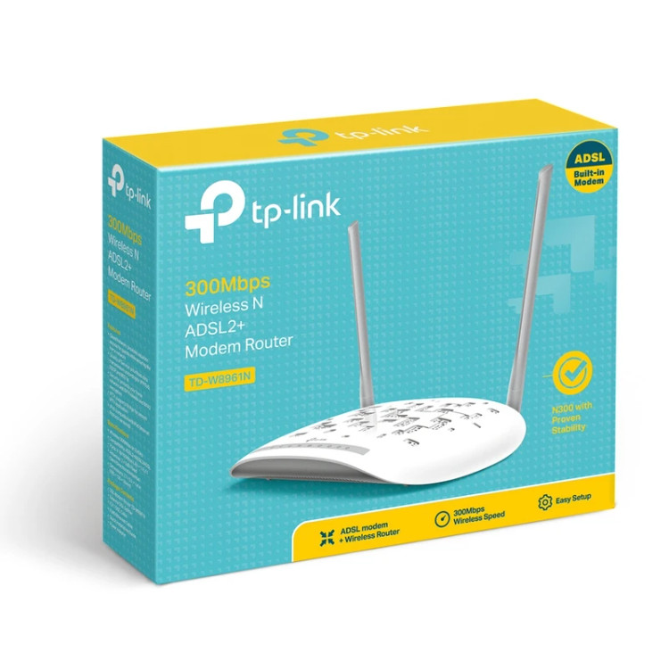 مودم روتر بیسیم ADSL2 Plus تی پی-لینک مدل W8961N