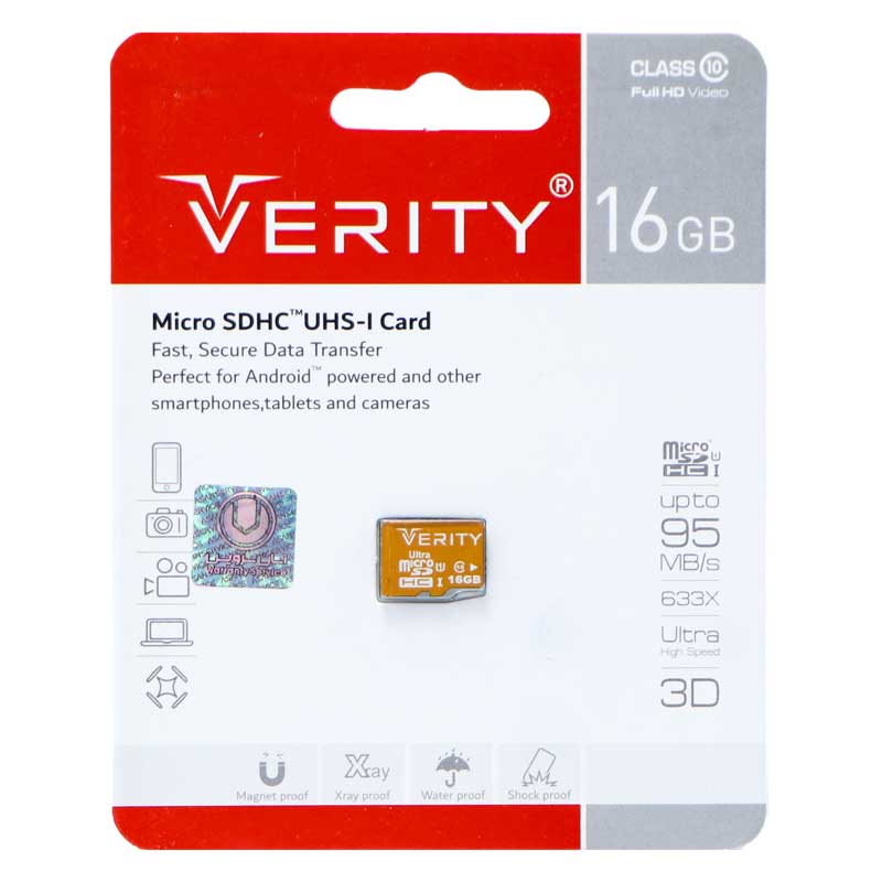 رم میکرو 16 گیگ وریتی Verity U106 U1 95MB/s