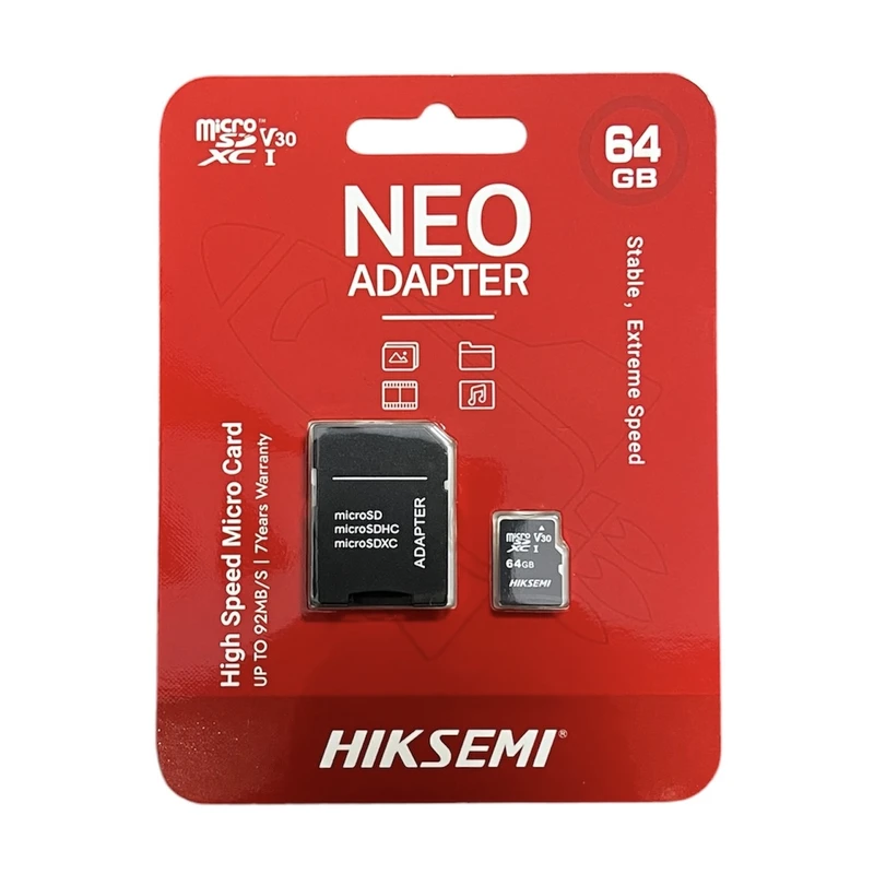 کارت حافظه microSDXC هایکسمی مدل HS-TF-C1 کلاس 10 ظرفیت 64 گیگابایت به همراه آداپتور