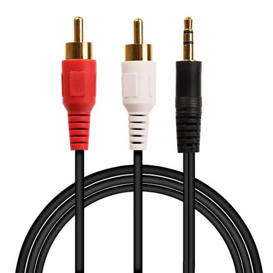 کابل 1 به 2 صدا  جک 3.5 میلی‌متری و 2 فیش RCA