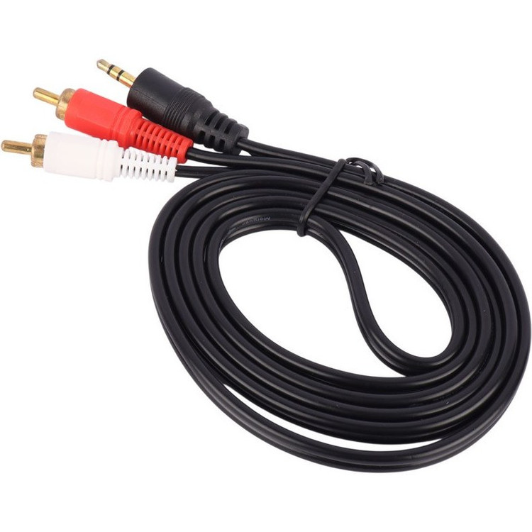 کابل 1 به 2 صدا جک 3.5 میلیمتری و 2 فیش RCA