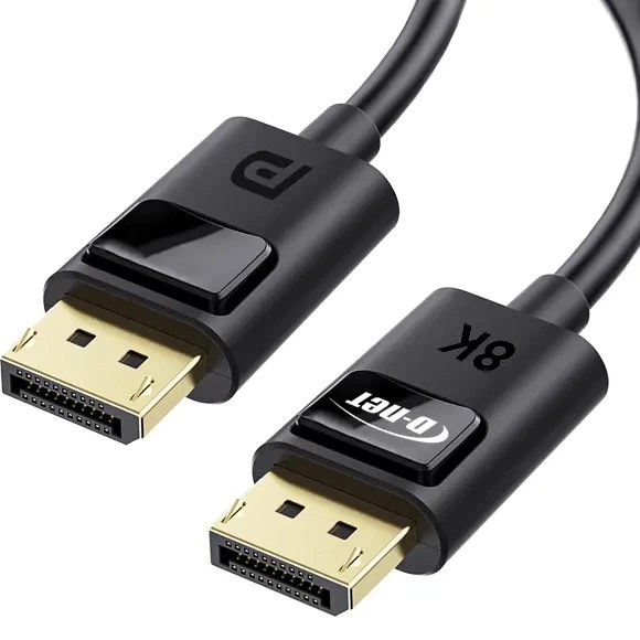 کابل تبدیل DisplayPort 8K با دو کانکتور DisplayPort
