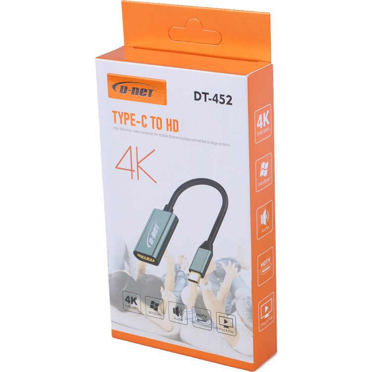 مبدل Type-C به HDMI دی نت مدل DT-452