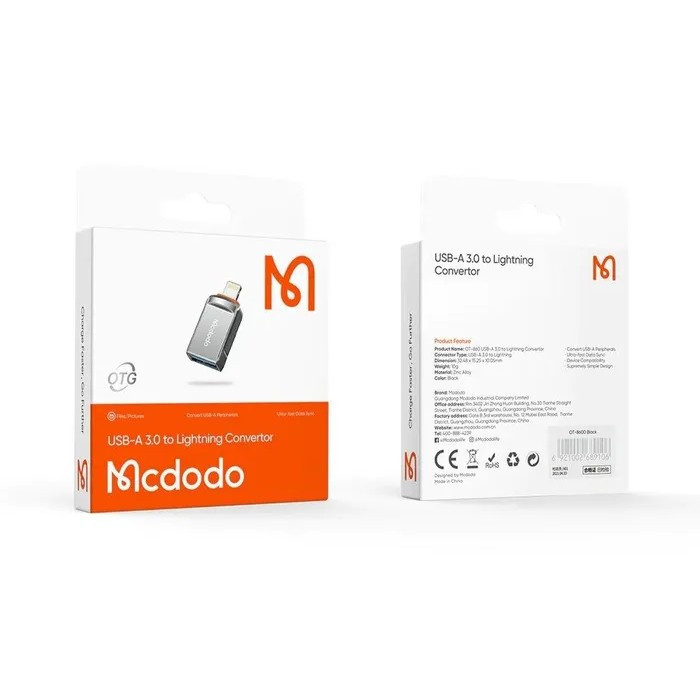 مبدل OTG مکدودو مدل OT-860 لایتنینگ به USB-A 3.0