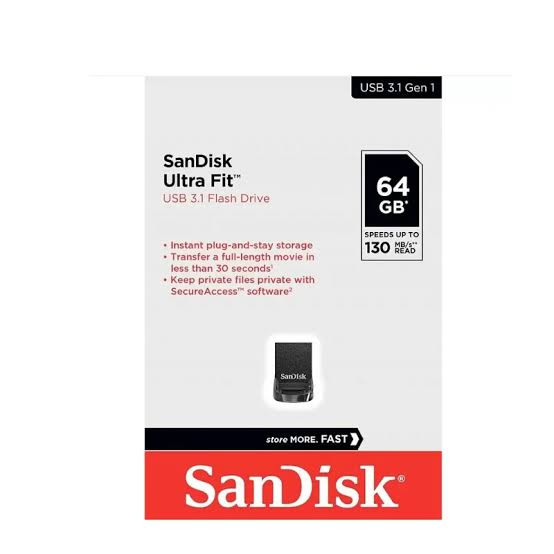فلش مموری سن دیسک مدل Ultra Fit ظرفیت 64 گیگابایت USB 3.1