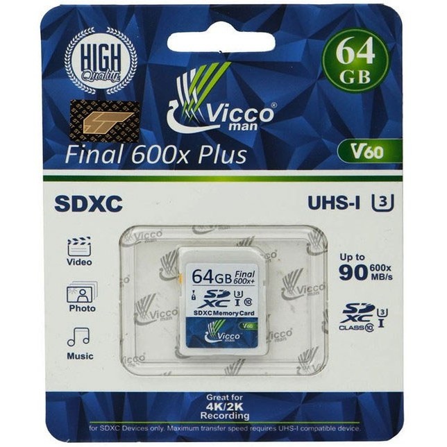 کارت حافظه SDXC ویکومن مدل Extra 600X Plus