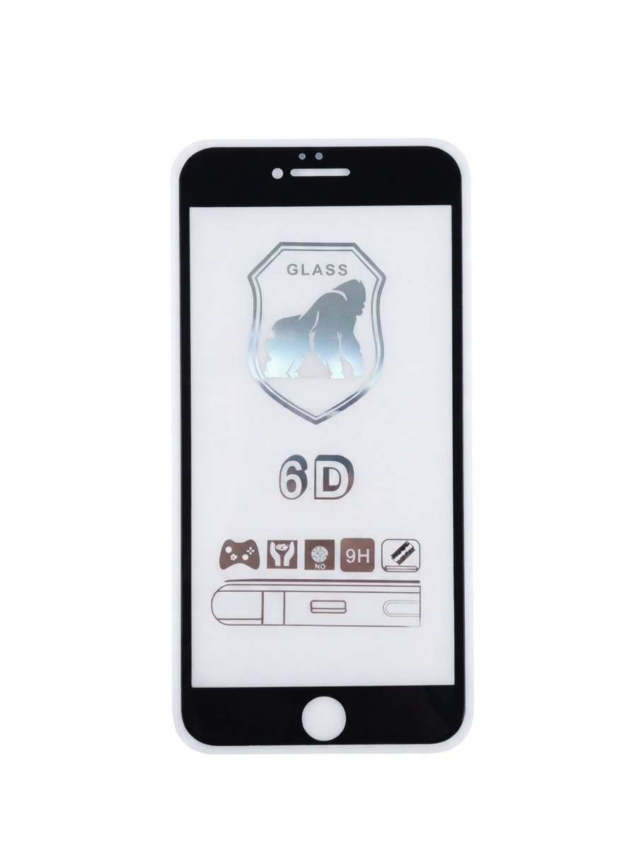 گلس موبایل آیفون 6 پلاس و 6s پلاس دور مشکی