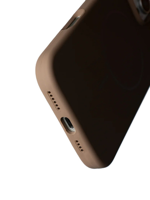 قاب سیلیکونی مدل MagSafe آیفون 16 رنگ موکا