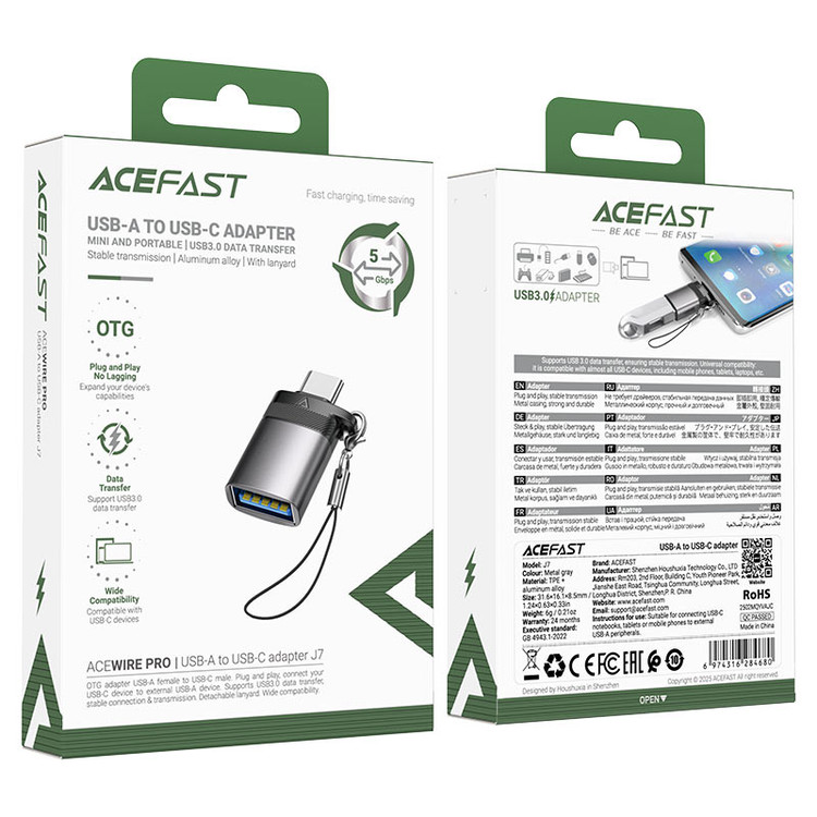 تبدیل OTG تایپ سی به USB 3.0 ایس فست مدل J7
