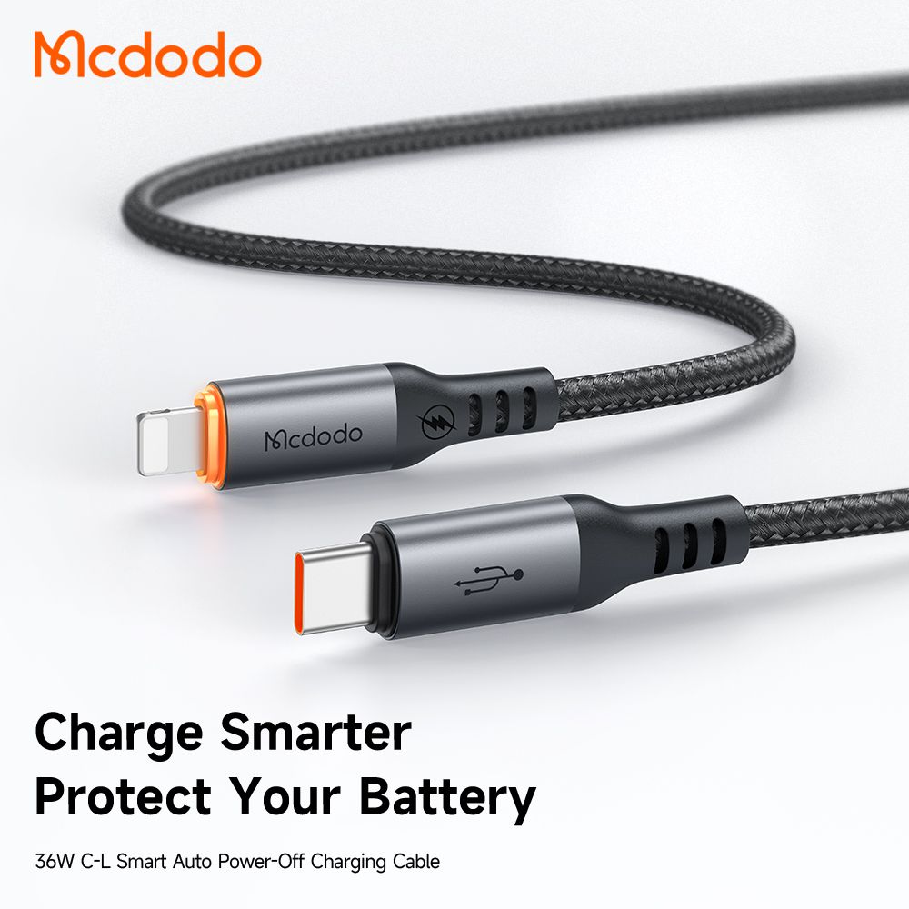 کابل شارژ و انتقال داده مک دودو مدل CA-0870 USB-C به Lightning توان 36 وات طول 1.2 متر