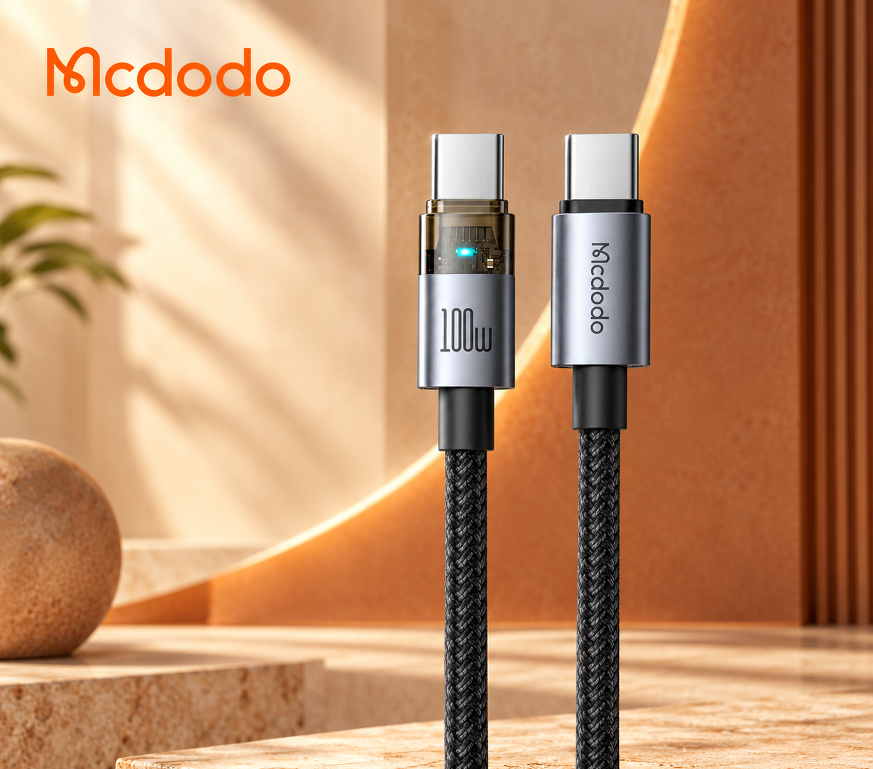 کابل شارژ سریع دو سر USB-C مک دودو مدل CA-558 توان 100 وات طول 1.2 متر