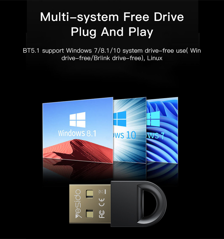 دانگل بلوتوث USB یسیدو مدل YAU34